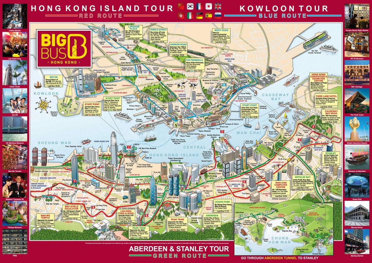 Hong kong big bus tour mapie