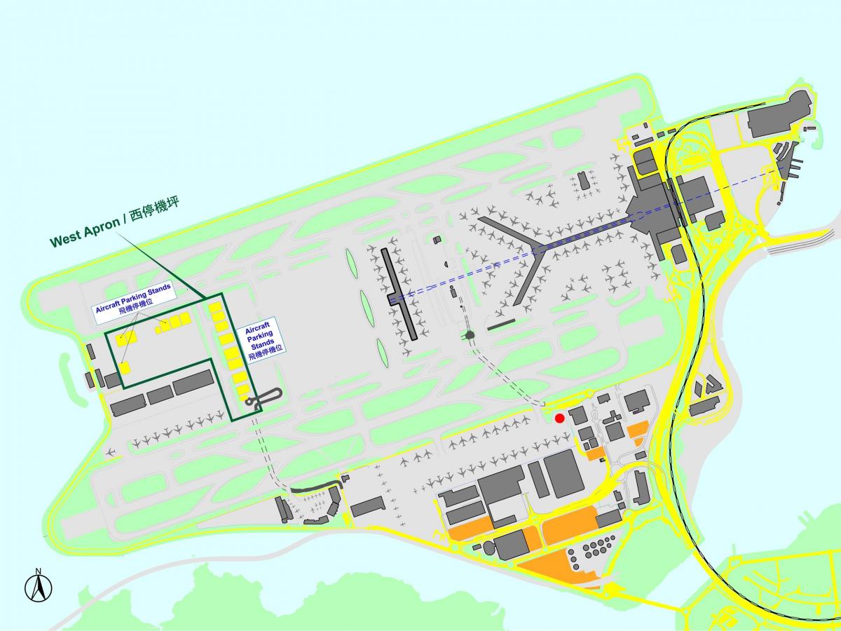 Hong kong Hong kong International airport na mapie