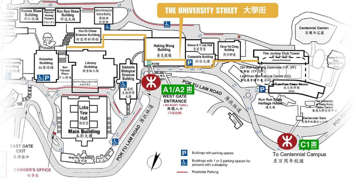 mapa uniwersytet
