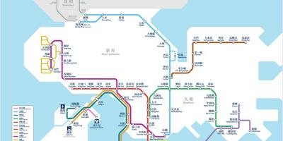 Hong kong mapa metra w Hongkongu