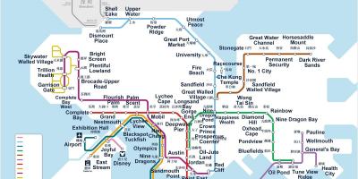 Mapa metra w Hongkongu