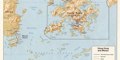 Mapa Hongkongu i Makau