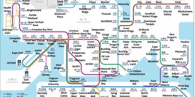 Metra w Hongkongu na mapie