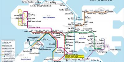 Mapa metra w Hongkongu