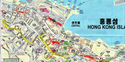 Mapa сенвань w hong Kongu