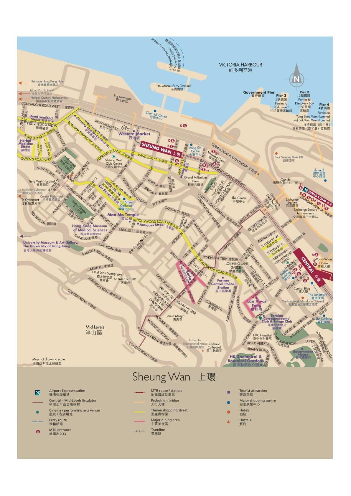 Sheung Wan stacji metra mapa