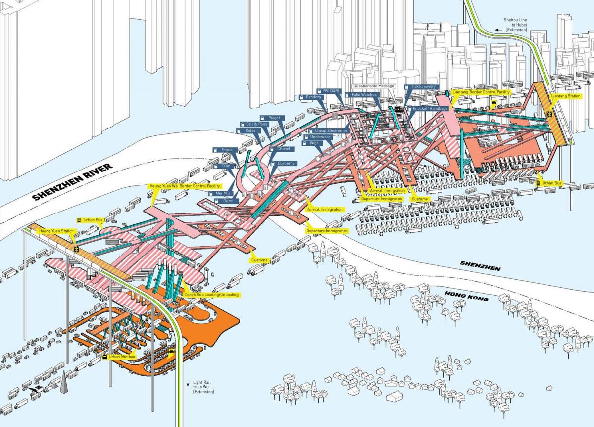 Shenzhen mapie Hongkongu