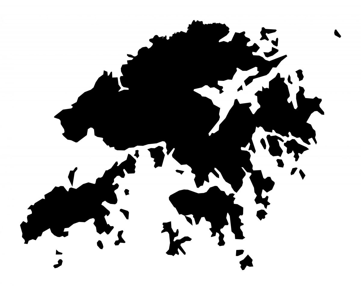 mapa Hongkongu wektor