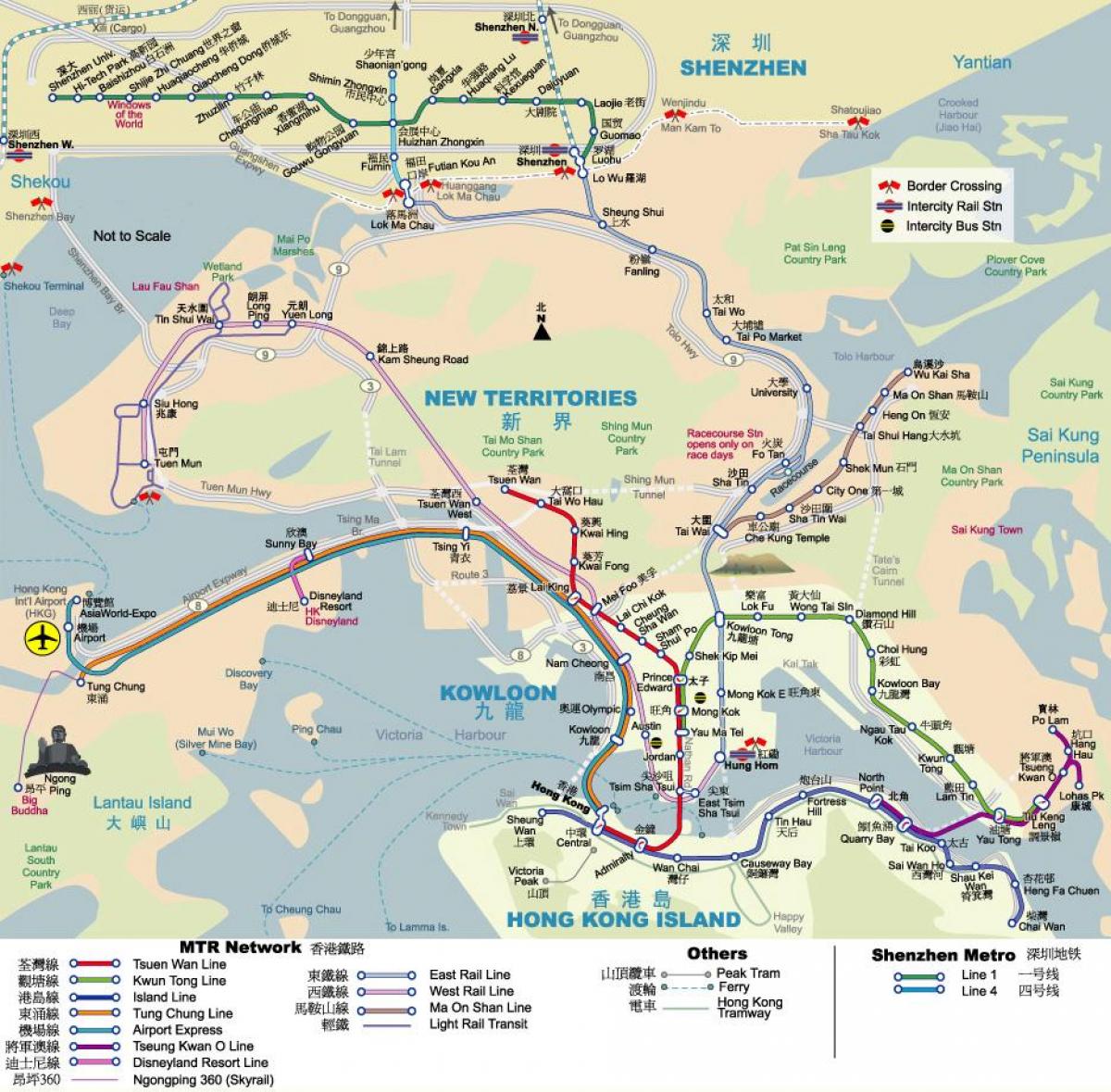 Mapy metra w Hongkongu