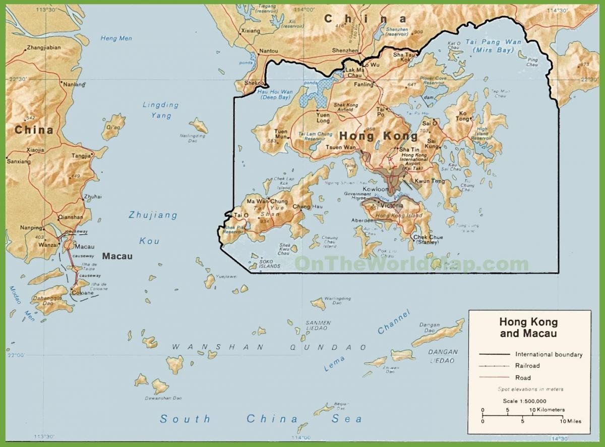 polityczna mapa Hongkongu