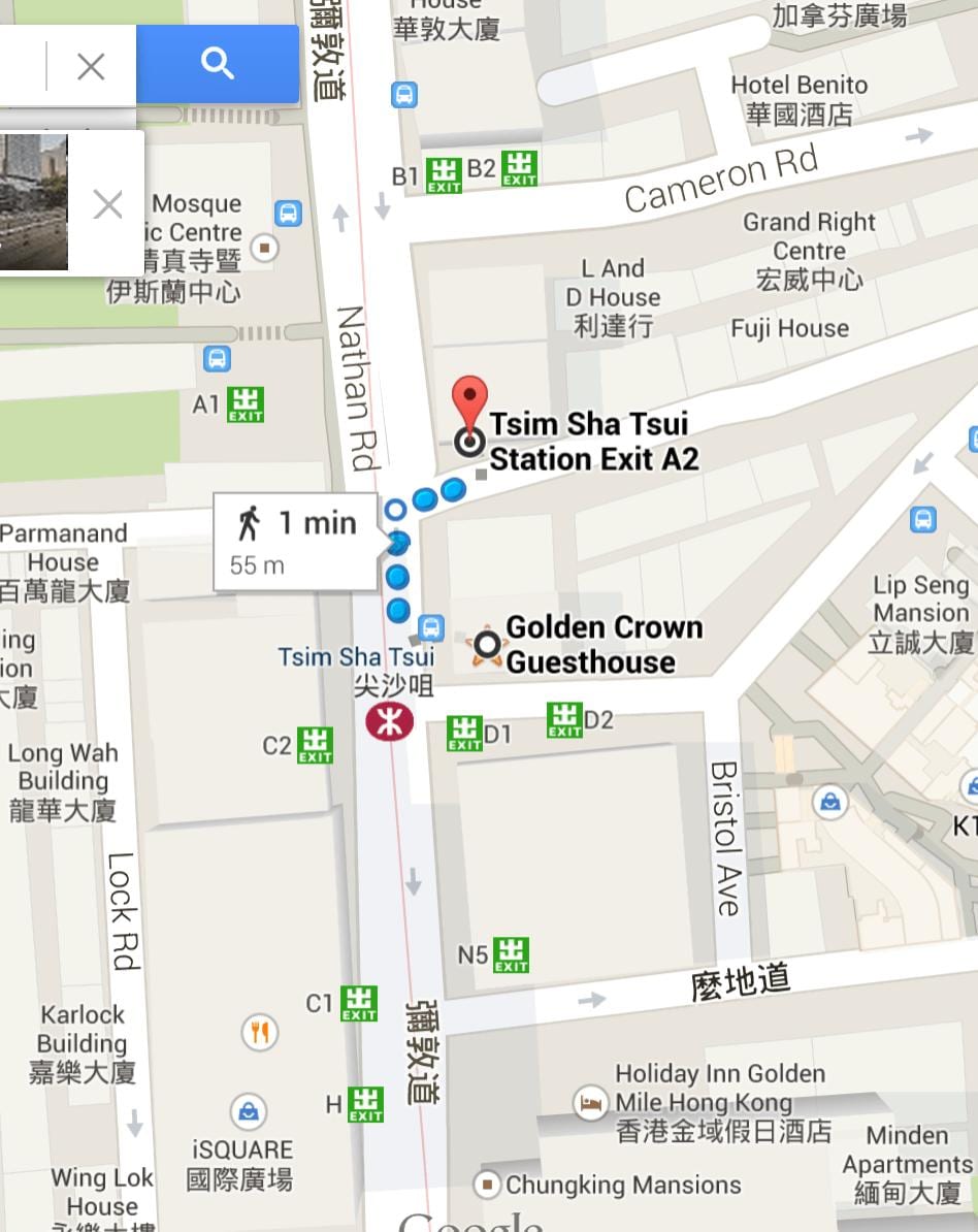 Stacji tsim Sha Tsui mapie