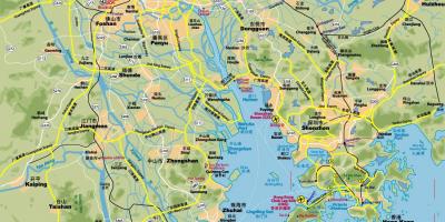 Drogowa mapa Hongkongu