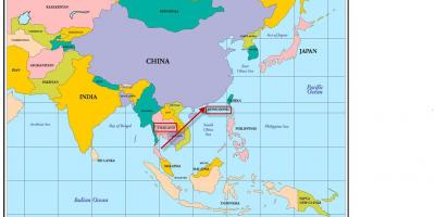 Hongkong na mapie Azji