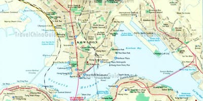 W centrum mapy hong Kong