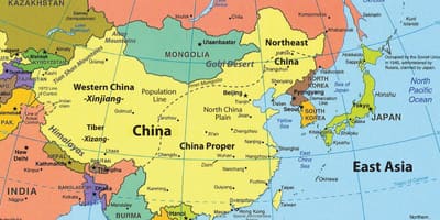 Mapa Hongkongu i okolic