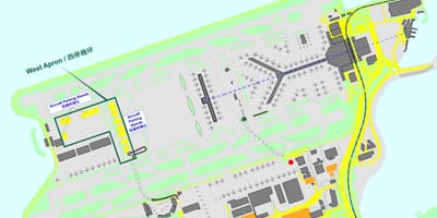Hong kong Hong kong International airport na mapie