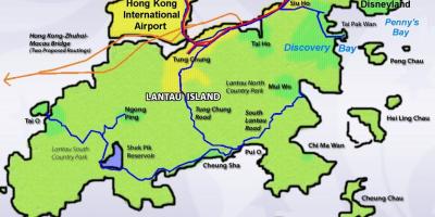 Wyspa Hongkong mapa turystyczna